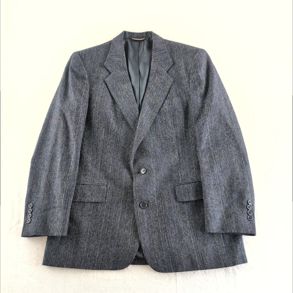 Vintage Christian Dior Monsieur Paris New York Sport Coat Men's 42R Navy Tweed